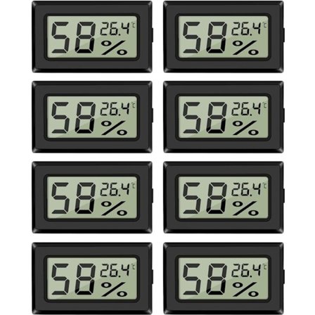 Mini Hygrometer Termometer Paket - för Bil Växthus Hemmakontor Celsius (°C)