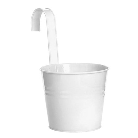 Hängande Blomkruka Trädgårdskrukor Balkong Planter Metall Järn Hinkhållare Balkong