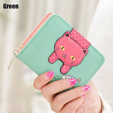 Kort pung møntpung GRØN