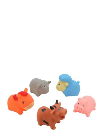 Bathtoys, Farm Animals, 5-Pack Patterned Rätt Start