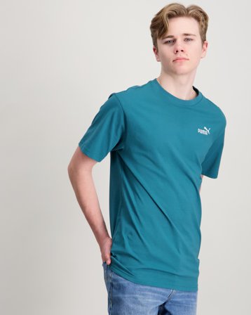 Puma ESS Small No. 1 Logo Tee Blå T-skjorter Gutt - Kids Brand Store