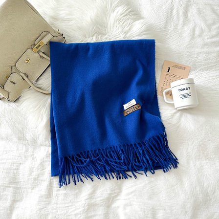 Enfärgad scarf för kvinnor på vintern, ny europeisk och amerikansk imitation kashmirscarf, mångfärgad varm scarf, lång sjal