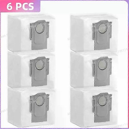 Passer til Roborock Q7 M5 / Q7 M5+ / Q7 L5 / Q7 L5+ / Q7 Tf / Q7 Tf+ / Q7b / Q7t+ Plus Dele Hovedbørste Filter Moppeklud Støvpose 6 Poser