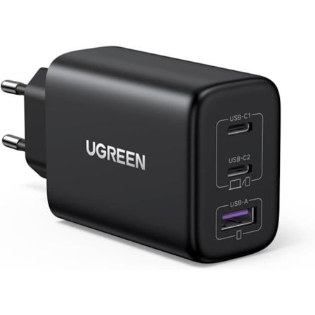 UGREEN 65W Snabbladdare USB C 3 portar Kompatibel med iPhone 16 Plus Pro Max 15 14 13 12 11 MacBook M4 M3 M2 M1 Galaxy S24 Ult