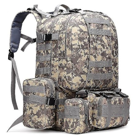 50L Taktisk Rygsæk Militær Molle Taske 1000D Nylon Rygsæk Sport Udendørs Rejse Camouflage Rygsæk