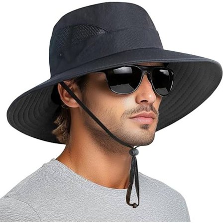 Bucket Hats til mænd og kvinder, UPF 50+ solbeskyttelse med 3” bred skygge – let og åndbar til fiskeri, strand, udendørs aktiviteter