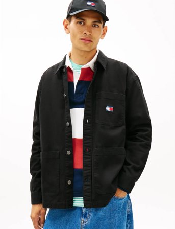 Tommy Jeans Tjm Essential Overshirt Ext - Black - L