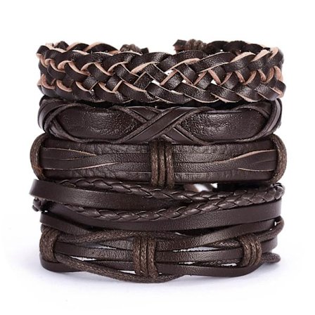5:a handgjorda läderarmband mäns armband brun brun