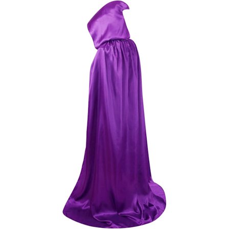Unisex Vuxen Huvförsedd Cape Fullängd Halloween Jul Kostym Party Mantel Storlek 110 cm till 170 cm