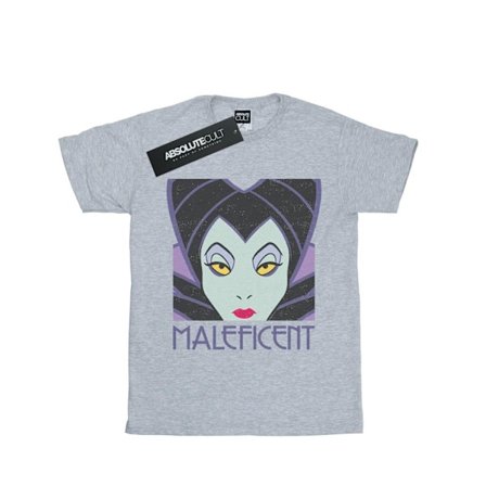 Disney Dam/Kvinnor Maleficent Cropped Head Bomull Boyfriend T