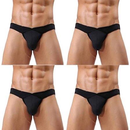 Herre Sexede Micro Mesh Briefs Bløde Åndbare Pungpose Undertøj 4stk XXL