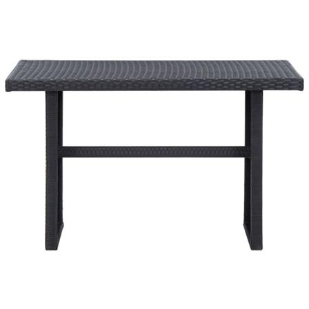 Vidaxl Trädgårdsbord Svart 110x60x67 Cm Konstrotting Svart