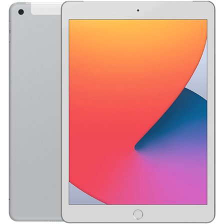 iPad 10,2 8:e gen (2020) Silver WiFi 32 GB Klass A Nytt batteri (refurbished)