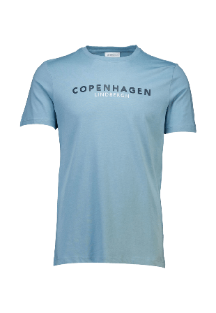 Lindbergh Copenhagen print tee S/S T-Shirt Överdelar Herr Blå S
