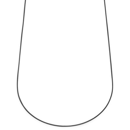 Essentials | 1 mm Gunmetal Black Curved Box Chain Necklace for Men - Chain necklaces