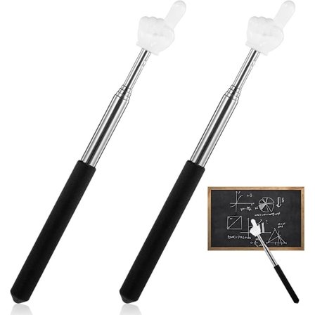 2-delt sæt - Udtrækkelig pointer - 17-55 cm - Sort