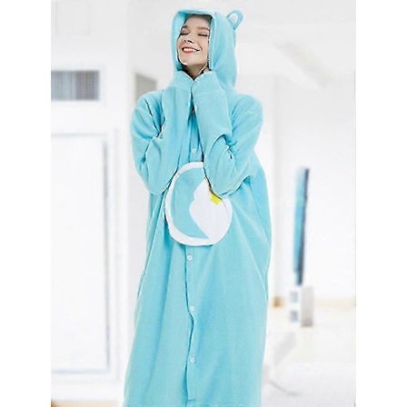 Tegneseriebjørn Onesie pyjamas til voksne - Cosplay kostume til halloween - Blødt fleece hjemmetøj-2025