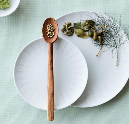 Lucie Kaas Tallerken Lotus 21cm Hvit