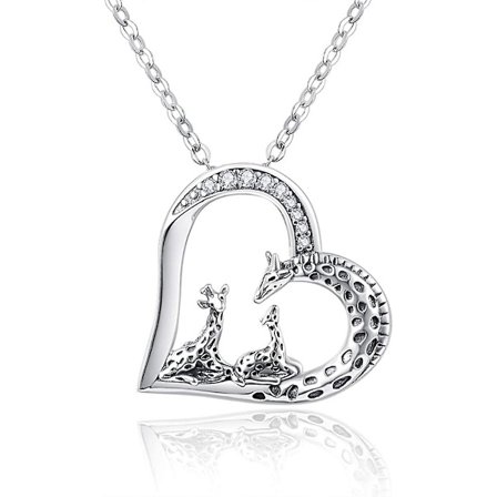 Halskæder til kvinder Legering Giraf Vedhæng til kvinder Søde dyr Halskæde Familie Smykker Gi