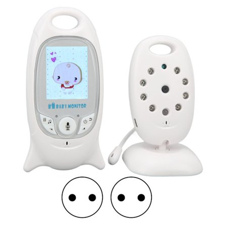 Video Baby Monitor med kamera trådlös WIFI Tvåvägskommunikation Nattvision 2 tum LCD-skärm Temperaturmonitor