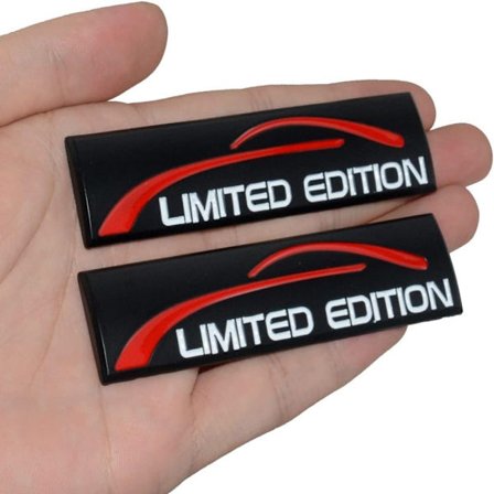 3D Limited Edition Logo Emblem Auto Bakre Trunk Sticker SVART