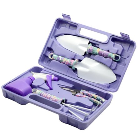 Potteplante Beskjæringsspade Sett Hage Planting Lukesett Bonsai Trimmehageverktøy Lilla 5 STK