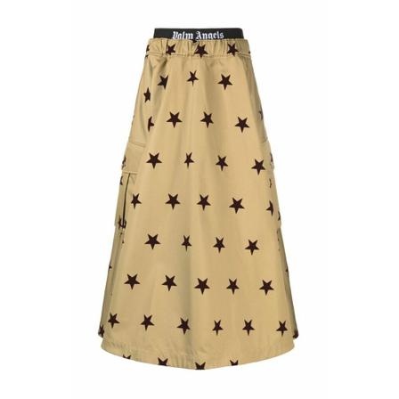 Palm Angels Maxi Roks , Beige , Dames , Maat: M Maxi Rokken