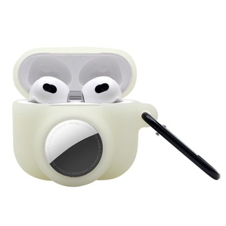 AirPods 3 / AirTag 2-in-1 silikonisuojus - Valoisa Vihreä