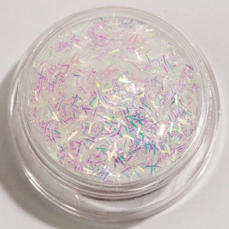 Kynsien glitter - Raidat - Valkoinen sateenkaari - 8ml - Glitterit