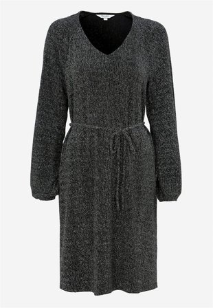 Cellbes of Sweden - Festkjole med glittertråder i sølv / svart for damer i størrelse 50/52