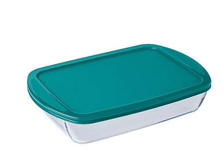 PYREX Fat med lokk Cook & Store 40x27x7cm Glass 4,5L