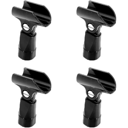 4 stk. mikrofonklips i plast av høy kvalitet