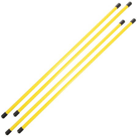 4-pakke sikte treningshjelpemiddel golf justeringsstang justeringsstang putting hjelpemiddel golf treningshjelpemiddel (40X0.7cm, gul)