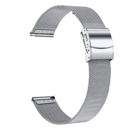 LG Watch Sport Milanese Meshband i rostfritt stål 20 mm justerbart smart klockarmband - Silver