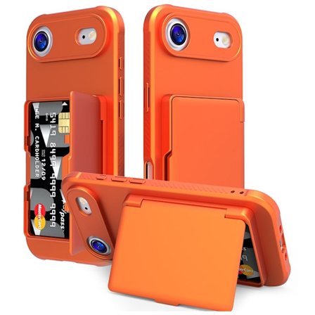 Mobilskal till iPhone Air Korthållare Mirror Kickstand - Orange
