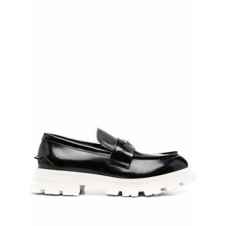 Alexander McQueen Contrasting Sole Loafers Sort, Herre, Størrelse: 44 EU