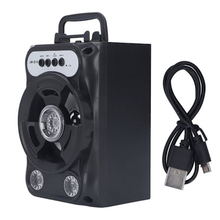 Mini Bærbar Bluetooth Højttaler Kraftig Bas Sort med Indbygget Batteri Til Hjemmefest Rejse