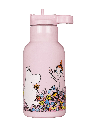 Mumin Äng, Vattenflaska, rosa Mata & äta Unisex ONESIZE