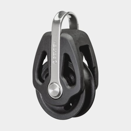 Einfachblock Seldén PBB 40, fest, gleitgelagert, passt für Leinen Ø4 - 8 mm - Boot