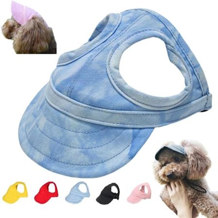 Hundhatt Canvas Hund Solhatt Hund Baseballkeps, Ny Tie-Dye Sommar Utomhus Hund Katt Solhatt, Hund Rese Sport Hatt, Justerbar Husdjur Solhatt med 