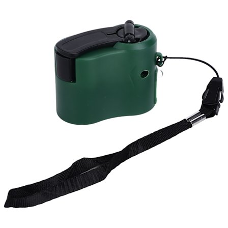 USB Håndsveiv Telefonlader 3 til 8 timers standbytid LED-lys Bærbar Mobiltelefon Nødlader for Utendørs Vandring Grønn