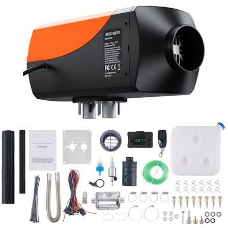 Diesel-ilmalämmitys-Duoku-12 V 2 kW-Bluetooth-sovelluksen ohjaus-LCD-näyttö-autoille, busseille, matkailuautoille ja sisätiloille