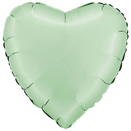 Folieballon Hjerte Satin Glazed Mint