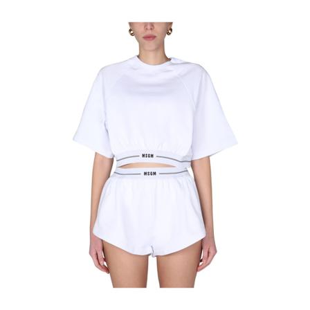 Msgm, T-Shirts Biały, Kobieta, Rozmiar: L