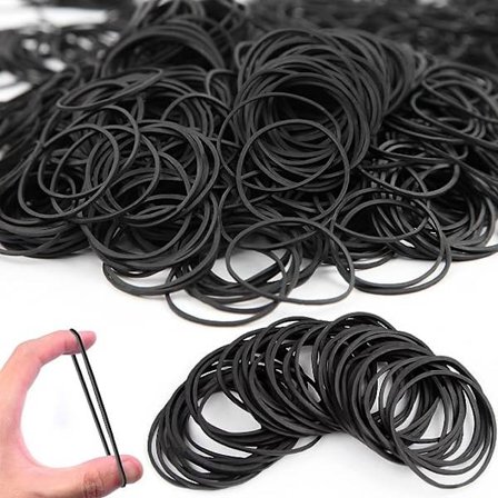 500 kpl Kumilenkkia Musta Kumilenkki Toimistotarvikkeet - Vahva