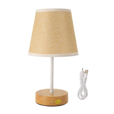 Linnedstof Touch Control LED Bordlampe 360 Graders Varmt Lys til Soveværelse