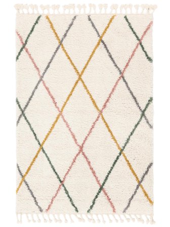 Kids Rug Shaggy Small Corinna - White/Multicolor 140X200 Modern Style