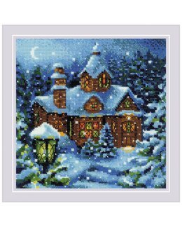 Broderikit Billede Sneen daler - Riolis