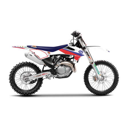 Zestaw Naklejek Blackbird Retro + Poszycie Kanapy - KTM 450 EXC-F 2020-2023