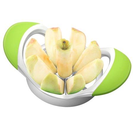 Omenasydänleikkuri, päivitetty omenaleikkuri, 8-teräinen omenanjakaja, kädessä pidettävä omenan, päärynän ja hedelmien helppo leikkuri ja kuorija